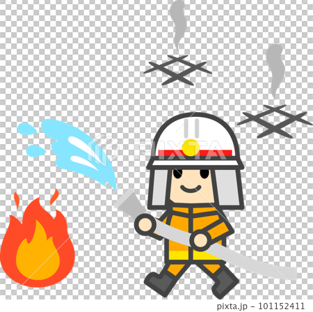 A firefighter character who puts out fires 101152411