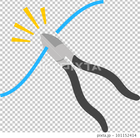 blue line cut with nippers blue line cut with nippers 101152414