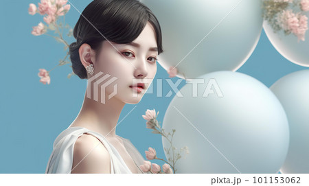 結婚式・ブライダル・ウェディングドレスを着た花嫁・新婦・女性(Generative AI) 結婚式・ブライダル・ウェディングドレスを着た花嫁・新婦・女性(Generative AI) 101153062