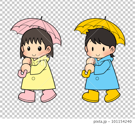 傘をさす子供_02 傘をさす子供_02 101154240