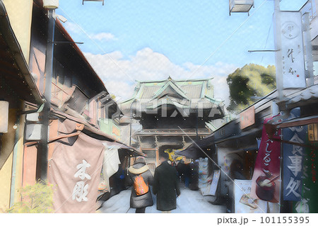 古い町並み 柴又帝釈天 古い町並み 柴又帝釈天 101155395