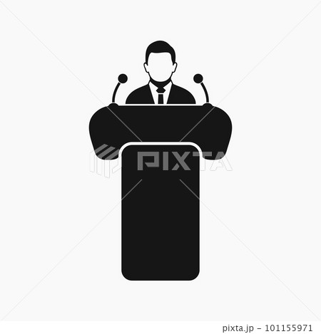 Speaker icon. Flat style vector EPS. Speaker icon. Flat style vector EPS. 101155971