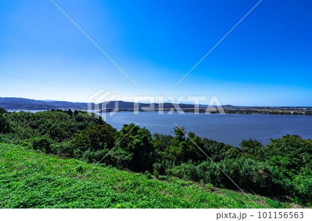 出雲山展望台から見た東郷池7　鳥取県東伯郡湯梨浜町 101156563