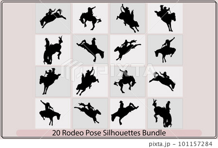 rodeo illustration,illustration of a cowboy on horseback ,rodeo pose vector bundle rodeo illustration,illustration of a cowboy on horseback ,rodeo pose vector bundle 101157284