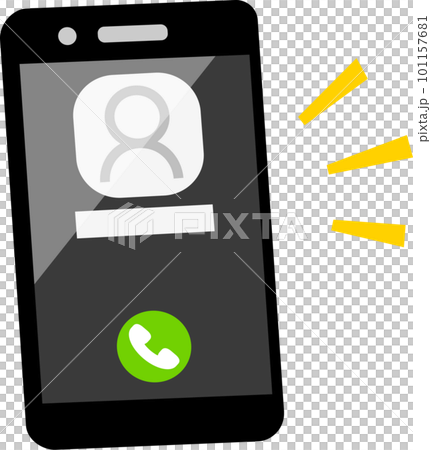 着信画面が表示されたスマートフォン 着信画面が表示されたスマートフォン 101157681