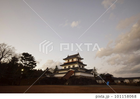 2022年大晦日の夕方の白石城 2022年大晦日の夕方の白石城 101158068