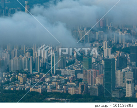 Aerial view of landscape in Shenzhen city,China Aerial view of landscape in Shenzhen city,China 101159392