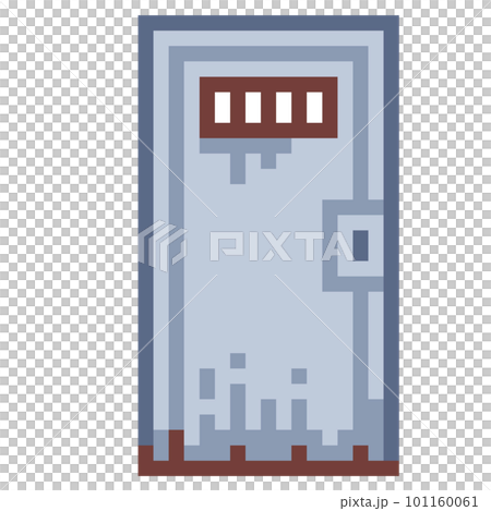 ろうやのドアのピクセルイラストレーション 101160061