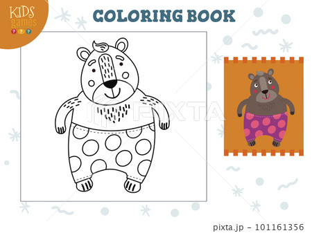 Color picture vector illustration. Coloring game for preschool and school kids 101161356