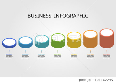circle template for infographic for presentation for 7 element 101162245