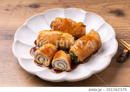 鶏ささ身ロールの照り焼き 鶏ささ身ロールの照り焼き 101162370