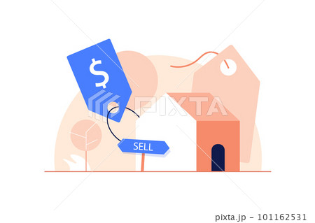 Real estate business concept with houses,flat design icon vector illustration Real estate business concept with houses,flat design icon vector illustration 101162531