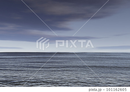 海に浮かぶ雲の3Dイラスト 海に浮かぶ雲の3Dイラスト 101162605