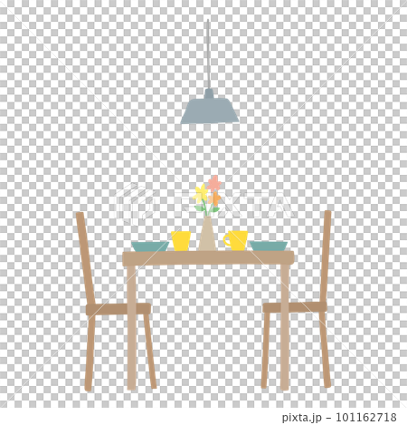 餐桌椅手繪插畫 餐桌椅手繪插畫 101162718