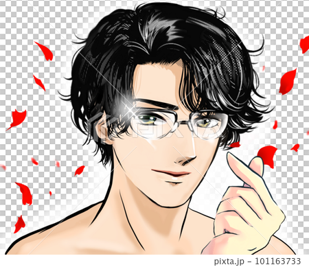 Free: Anime Icon , Fall M, black-haired anime boy illustration transparent  background PNG clipart 