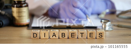 Diagnosis of diabetes mellitus and prescription of treatment doctor 101165555
