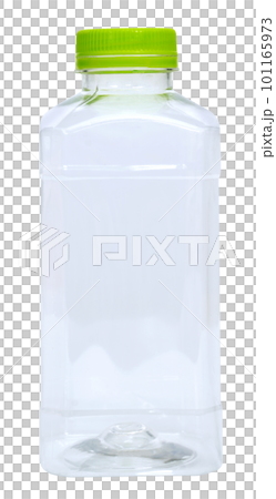 Empty plastic bottles with green bottle cap isolated Empty plastic bottles with green bottle cap isolated 101165973
