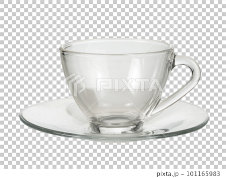 empty transparent coffee or tea cup isolated 101165983