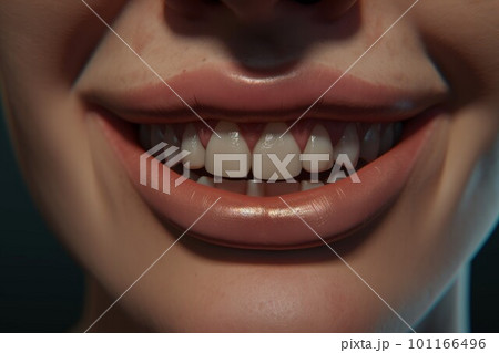 Woman realistic smile. Happy person. Generate Ai 101166496