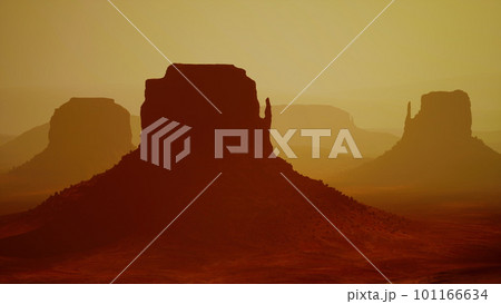 Panorama with famous Monument Valley from Arizona 101166634