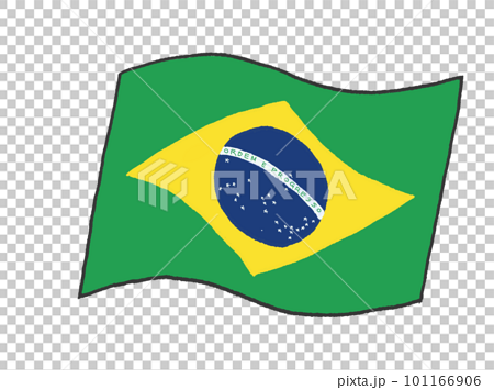 子供が手書きしたようなブラジルの国旗のイラスト 101166906