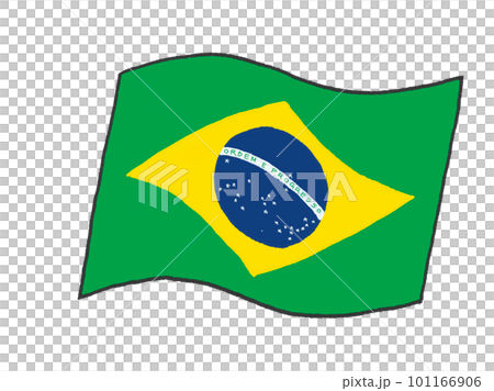 Illustration of the Brazilian flag that looks like it was handwritten by a child Illustration of the Brazilian flag that looks like it was handwritten by a child 101166906