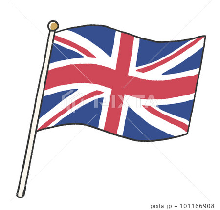 子供が手書きしたようなイギリスの国旗のイラスト 101166908