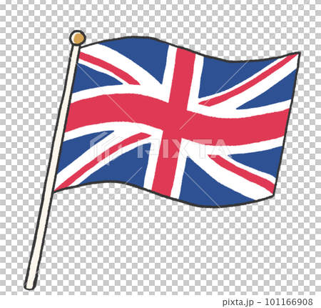 子供が手書きしたようなイギリスの国旗のイラスト 101166908