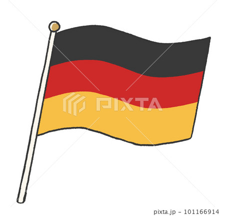 子供が手書きしたようなドイツの国旗のイラスト 101166914