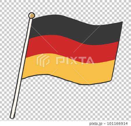 子供が手書きしたようなドイツの国旗のイラスト 101166914