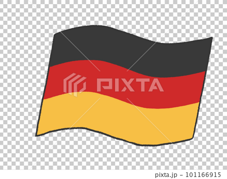 子供が手書きしたようなドイツの国旗のイラスト 101166915