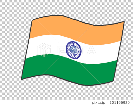 子供が手書きしたようなインドの国旗のイラスト 子供が手書きしたようなインドの国旗のイラスト 101166920