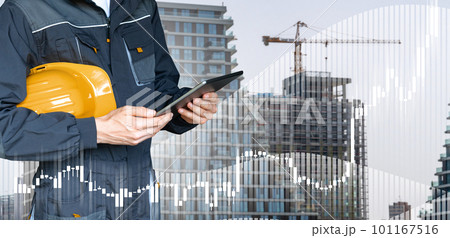 Engineer with a digital tablet Engineer with a digital tablet 101167516