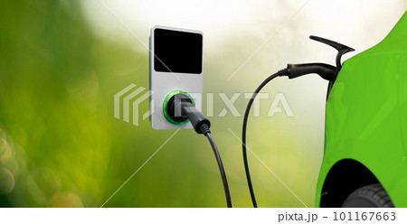 Electric car with charging station Electric car with charging station 101167663