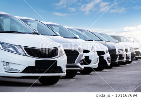 Cars in a row. 101167694