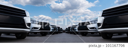Cars in a row. 101167706