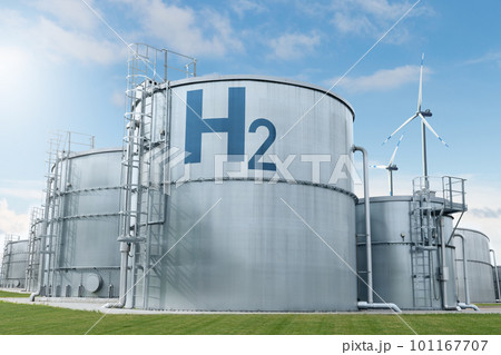 Storage tanks with Hydrogen. 101167707