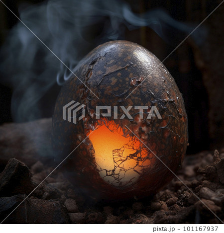dragon egg with flame inside 101167937