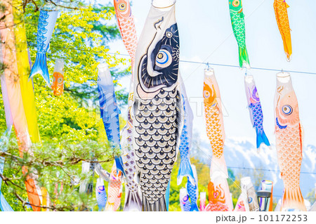【初夏素材】大空を泳ぐ鯉のぼり【長野県】 【初夏素材】大空を泳ぐ鯉のぼり【長野県】 101172253