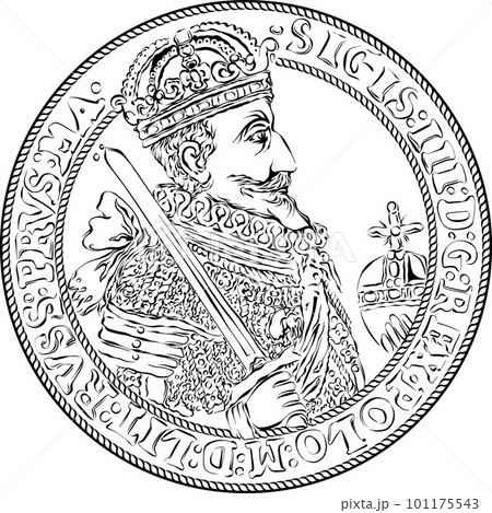 Silver crown thaler of Sigismund III Vasa 101175543