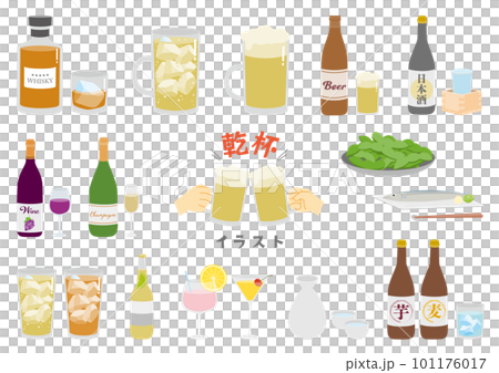 一組關於酒會的插圖 一組關於酒會的插圖 101176017
