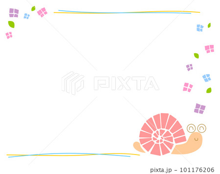 かわいいカタツムリのフレーム 101176206