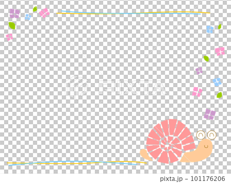 かわいいカタツムリのフレーム 101176206