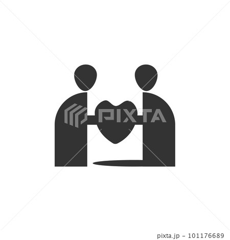 giving love logo template. Icon Illustration Brand Identity. Isolated and flat illustration. Vector graphic 101176689