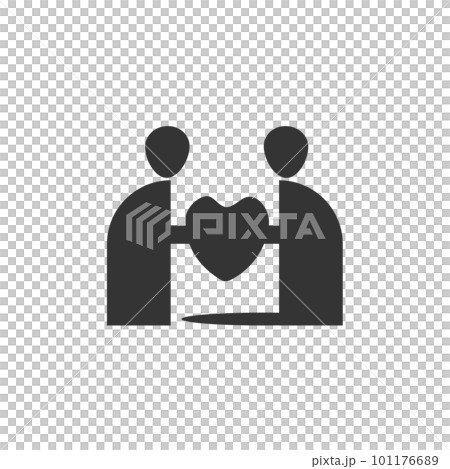 giving love logo template. Icon Illustration Brand Identity. Isolated and flat illustration. Vector graphic 101176689