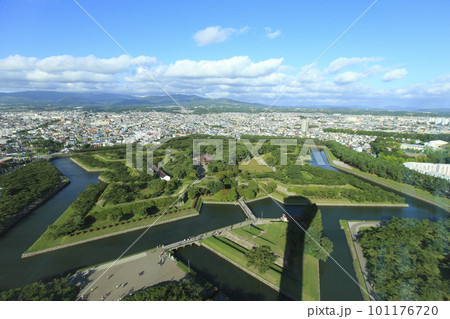 函館 五稜郭タワーから五稜郭公園 函館 五稜郭タワーから五稜郭公園 101176720