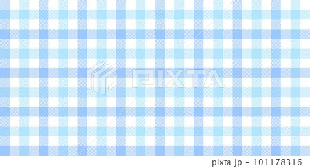 Gingham seamless pattern. Light blue and white vichy background texture. Checked tweed plaid repeating wallpaper. Fabric design. Vector Gingham seamless pattern. Light blue and white vichy background texture. Checked tweed plaid repeating wallpaper. Fabric design. Vector 101178316