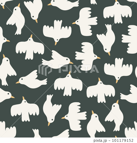 Seamless pattern illustration of bird minimalist design 101179152