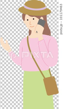 woman talking on smartphone woman talking on smartphone 101179463
