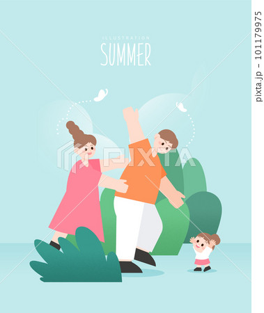 Spring and Summer Outing Illustration  101179975